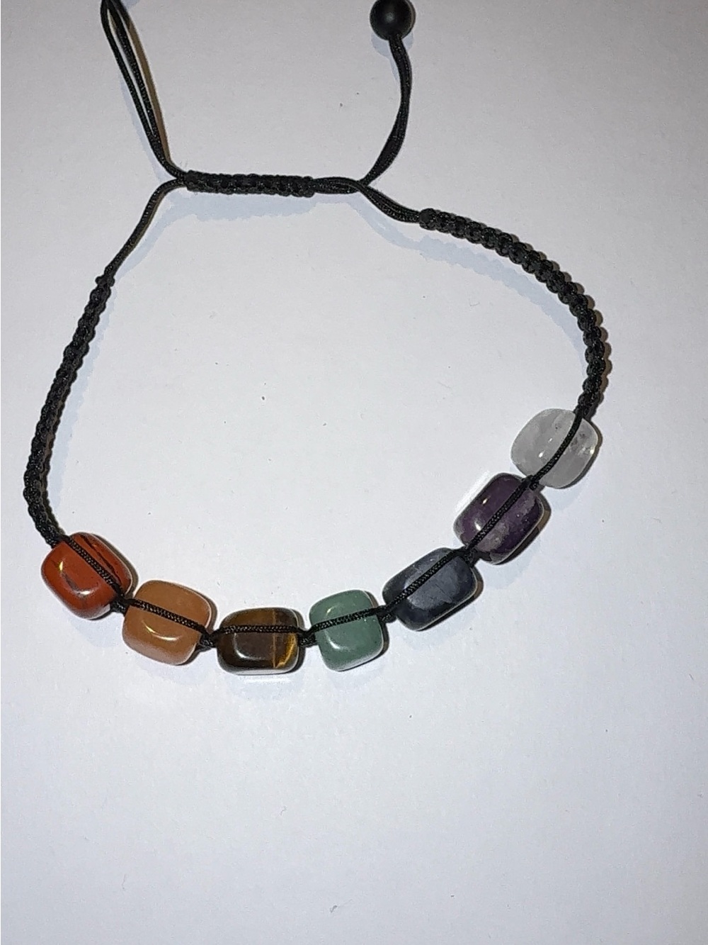7 Chakra Natural Crystal Healing Stone Cord Bracelet